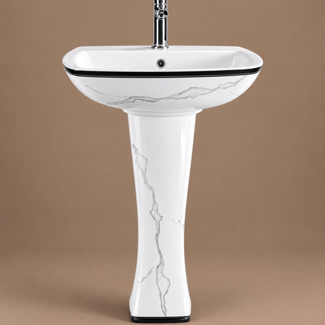 Sonet HT - 4002, washbasin with pedestal (view 2)